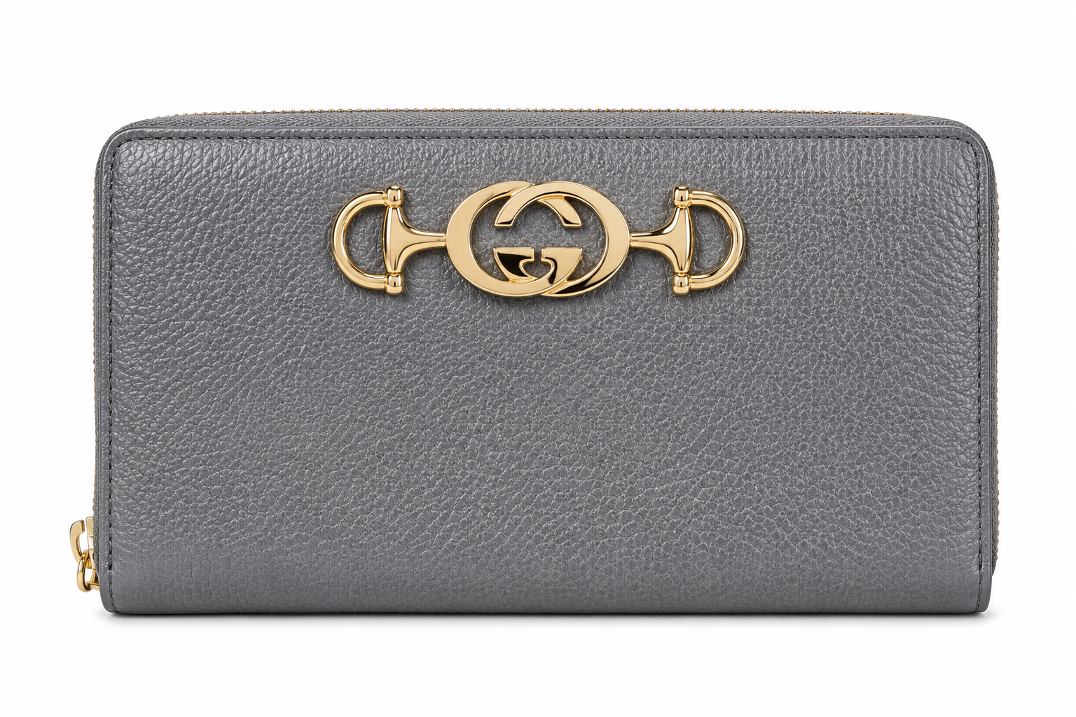Gucci Zumi Zip Around Gray Long Wallet