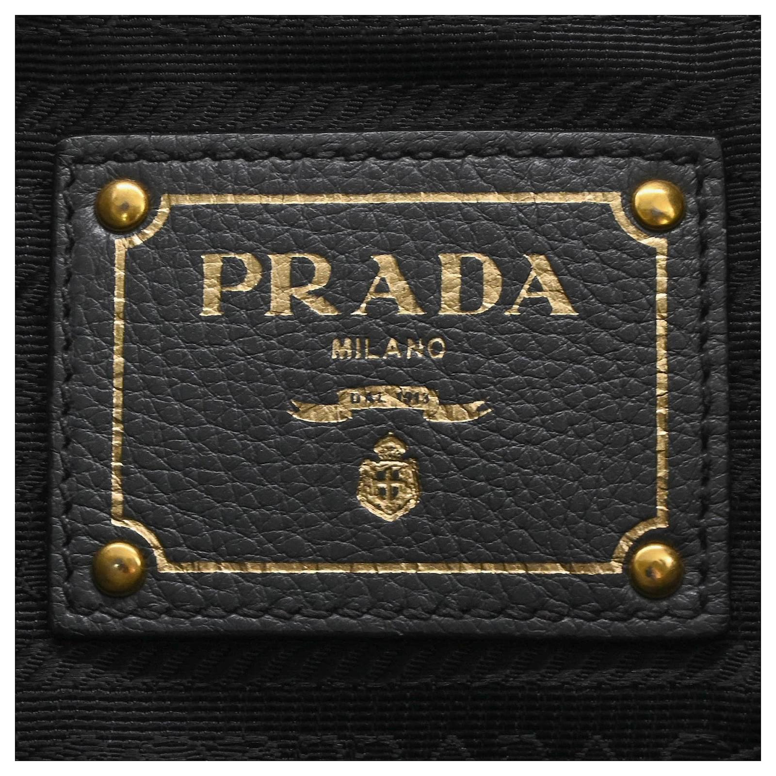 PRADA Vitello Daino Leather Tote