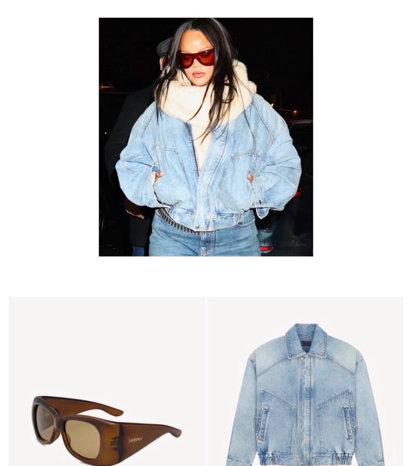 SAINT LAURENT YSL Oversized Denim Jacket