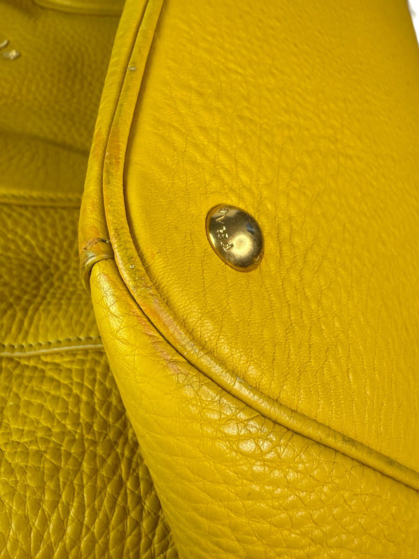 PRADA Vitello Danio Tote Mimosa