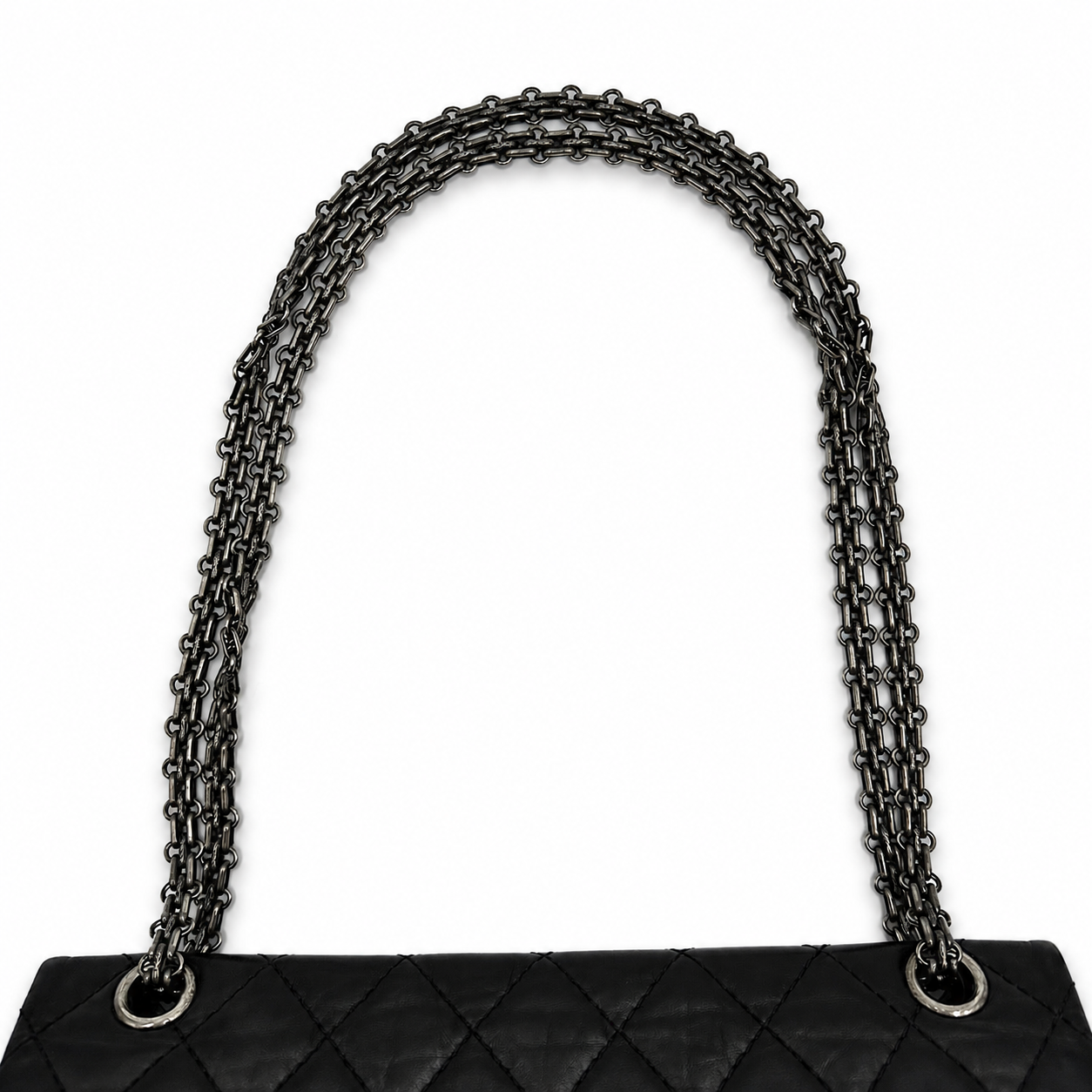 CHANEL 2.55 REISSUE LARGE DOUBLE FLAP BORDEAUX RED INTERIOR