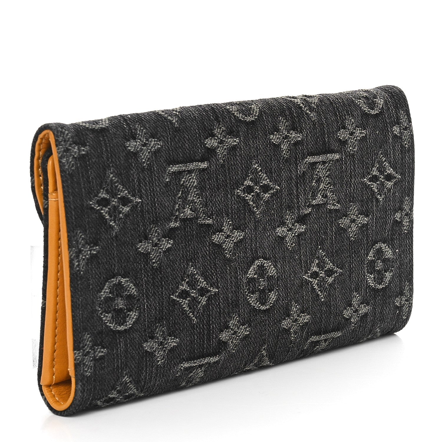LOUIS VUITTON LV AMELIA DENIM WALLET BLACK