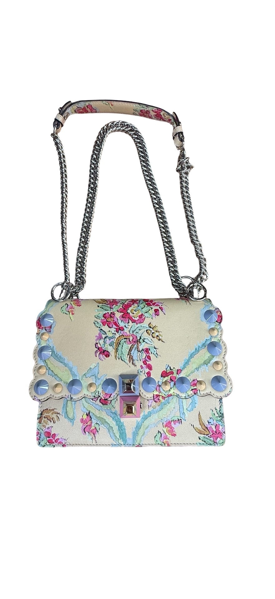 Fendi Kan I floral shoulder bag with scalloped edges