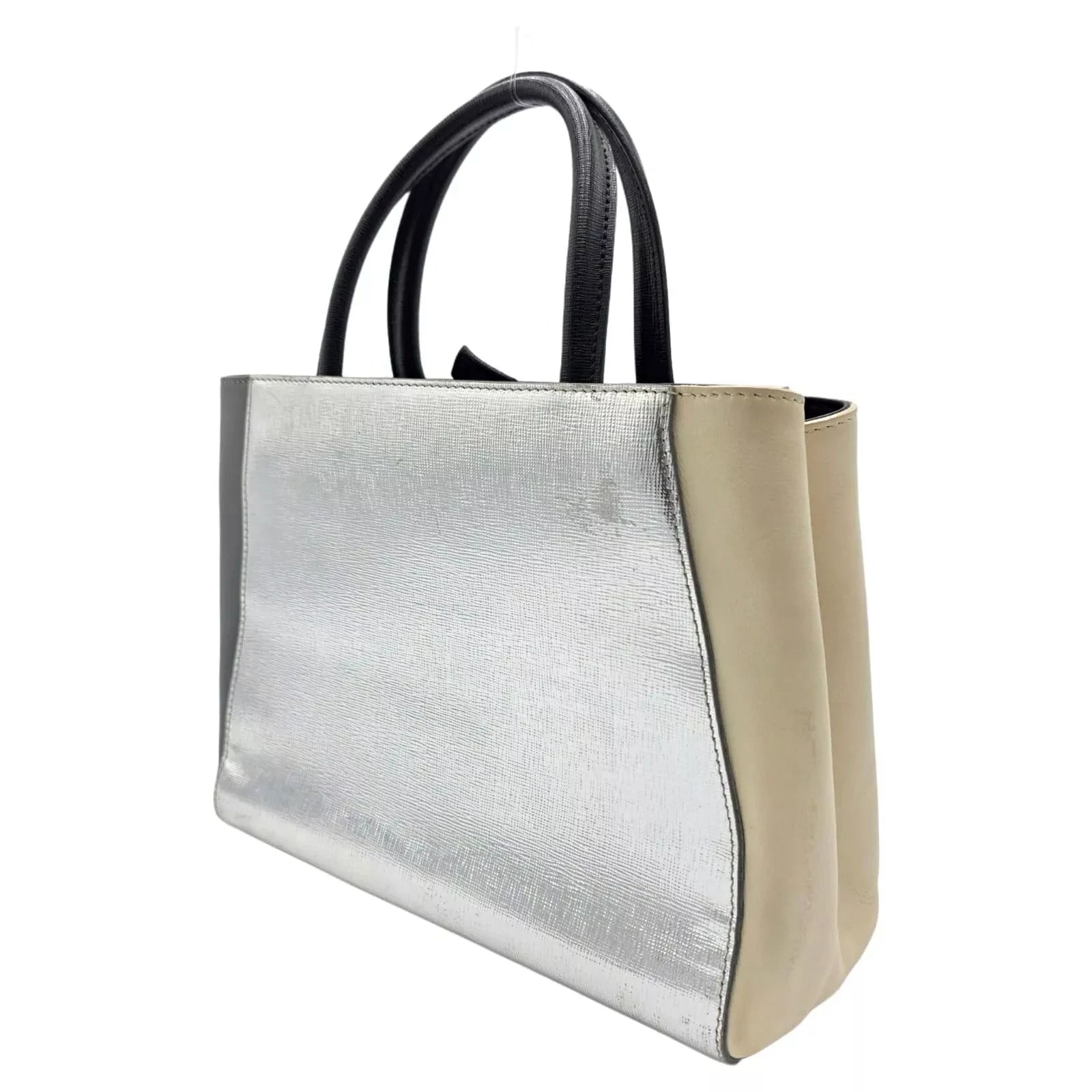 FENDI Multicolor Leather Mini Geometric 2jours Tote