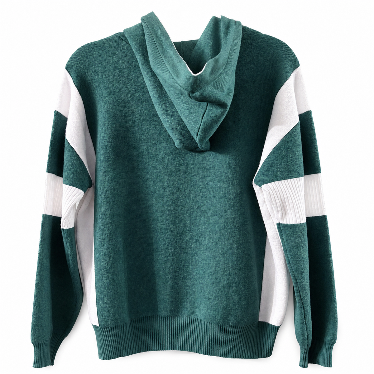 Daily Practice Anthropologie Nantucket Fishing Club Knit Hoodie Green Cream