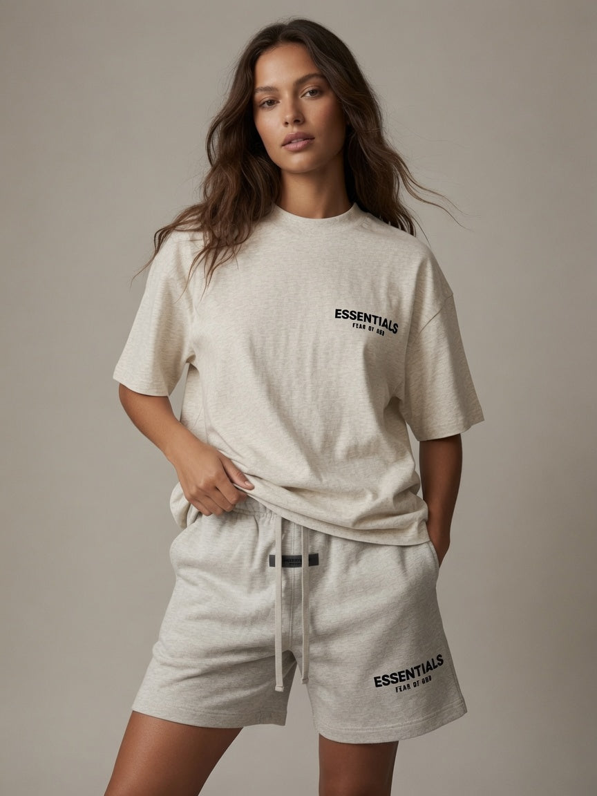 Fear of God ESSENTIALS Core Logo T-Shirt – Smoke Grey | Unisex