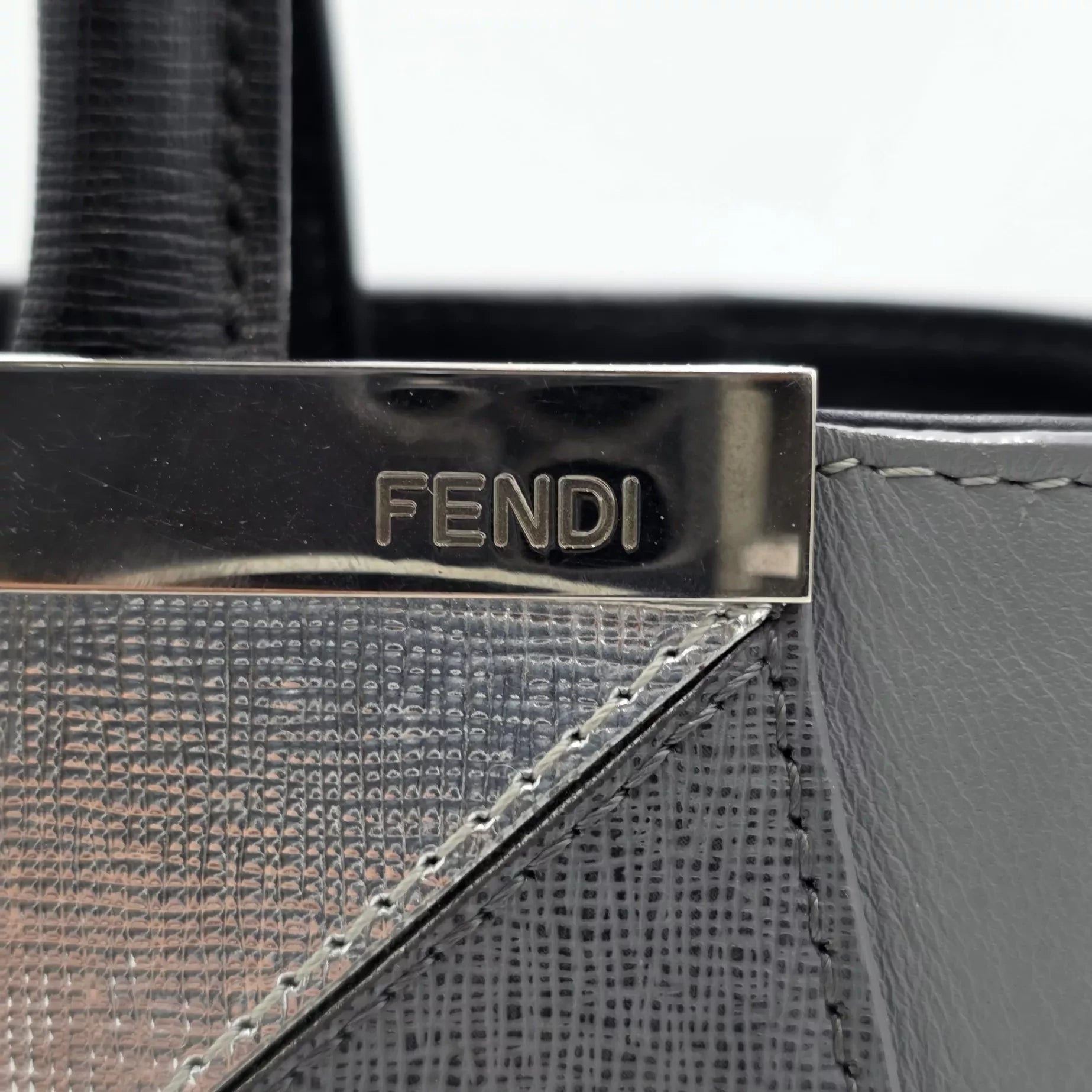 FENDI Multicolor Leather Mini Geometric 2jours Tote