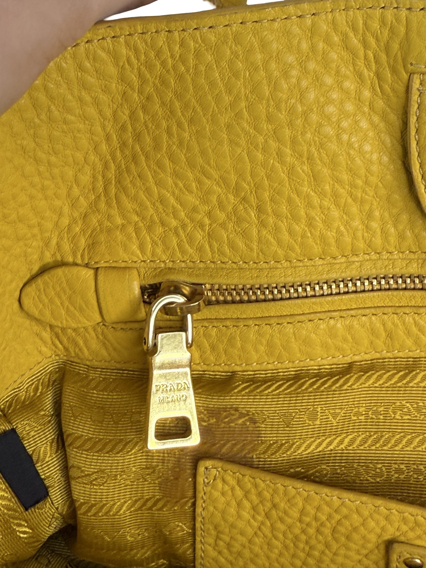 PRADA Vitello Danio Tote Mimosa