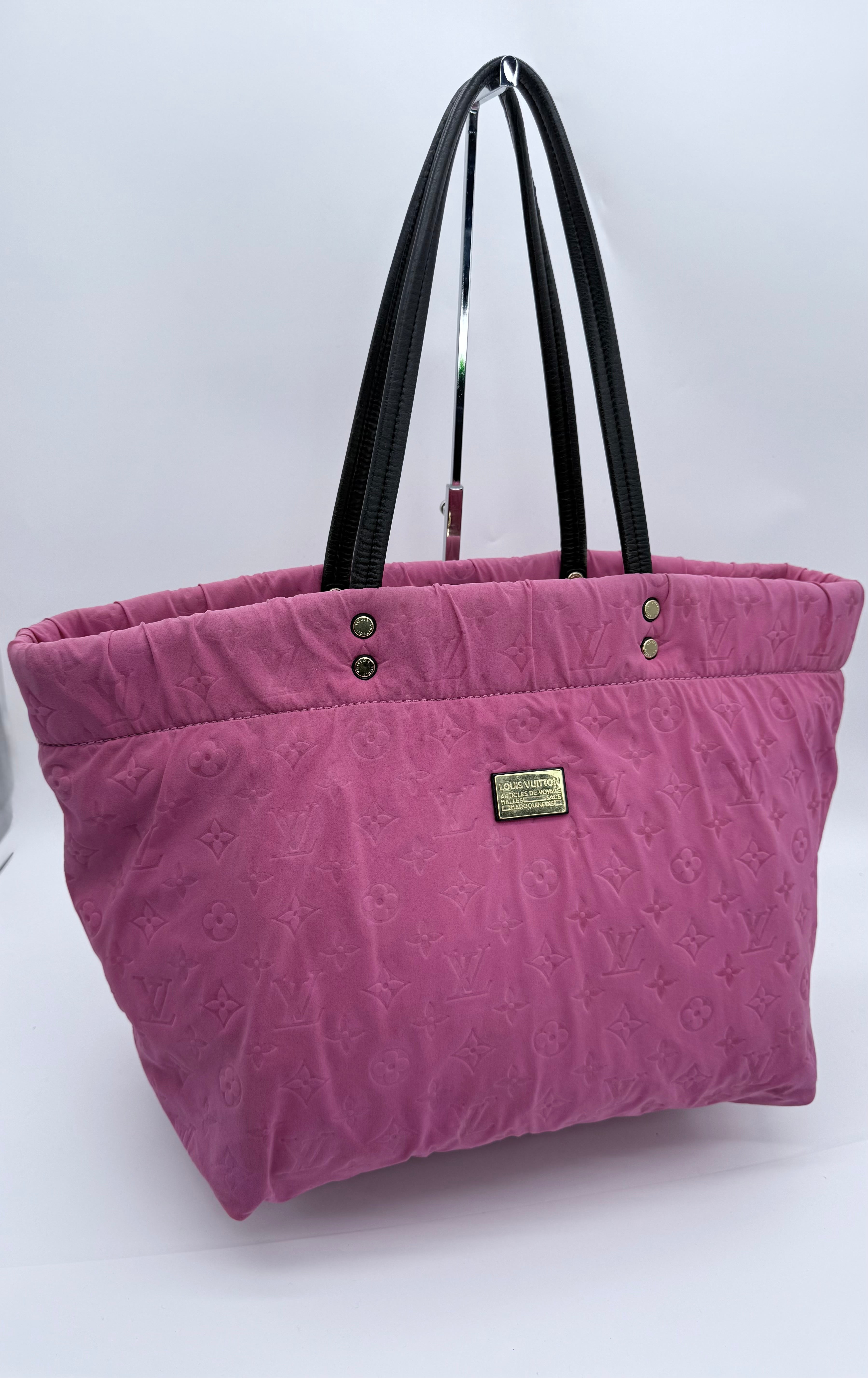 Louis Vuitton Monogram Embossed Nylon Cabas Tote – Pink