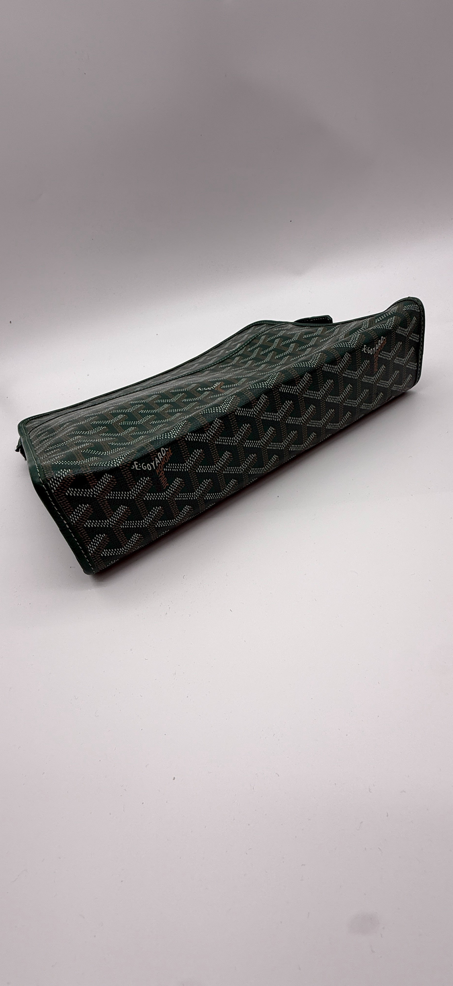 Goyard Senat MM Zip Pouch | Green Goyardine Canvas | Luxury Portfolio Clutch
