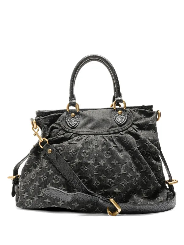 LOUIS VUITTON LV MONOGRAM DENIM NEO CABBY BAG MM BLACK