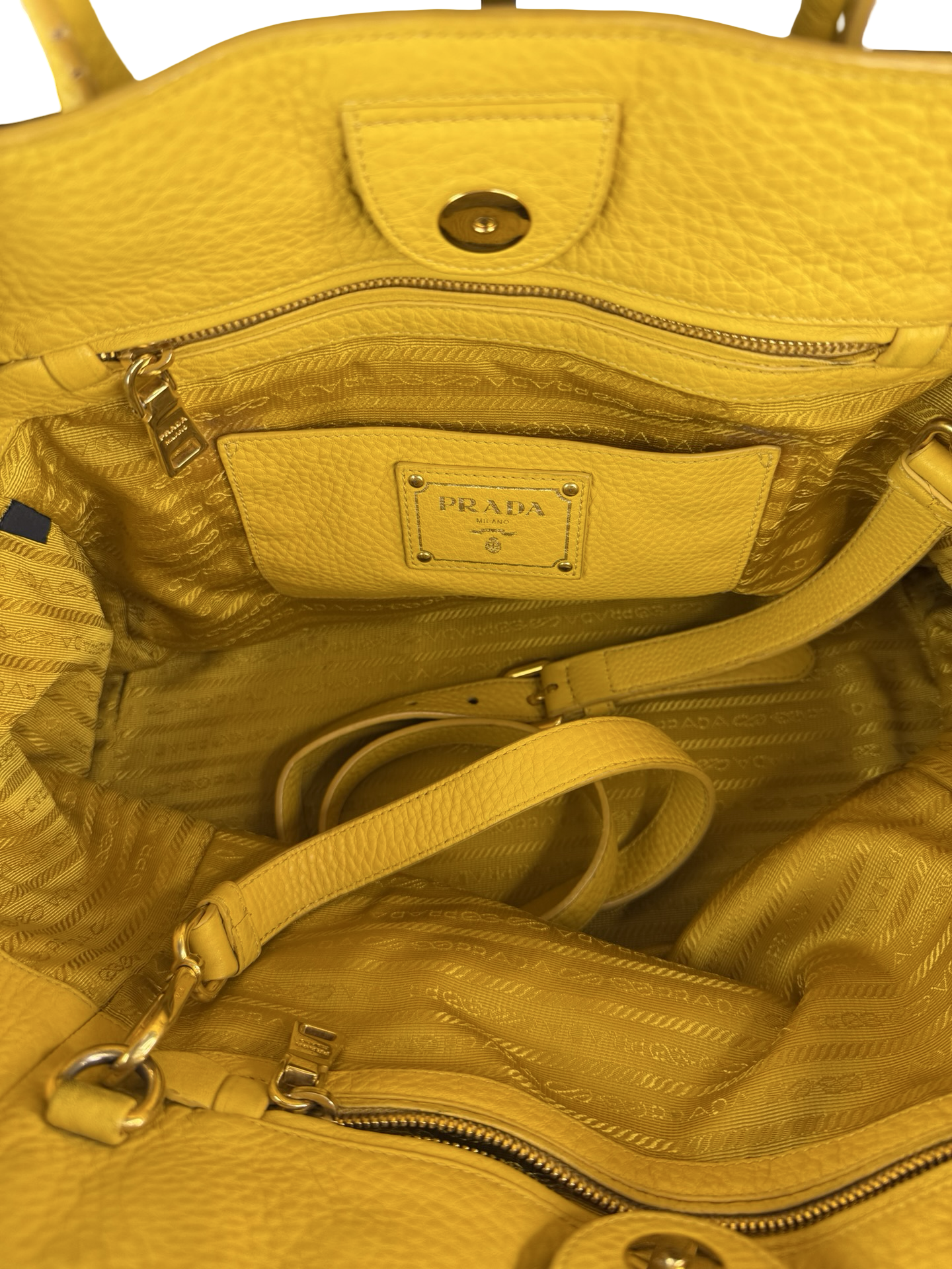 PRADA Vitello Danio Tote Mimosa