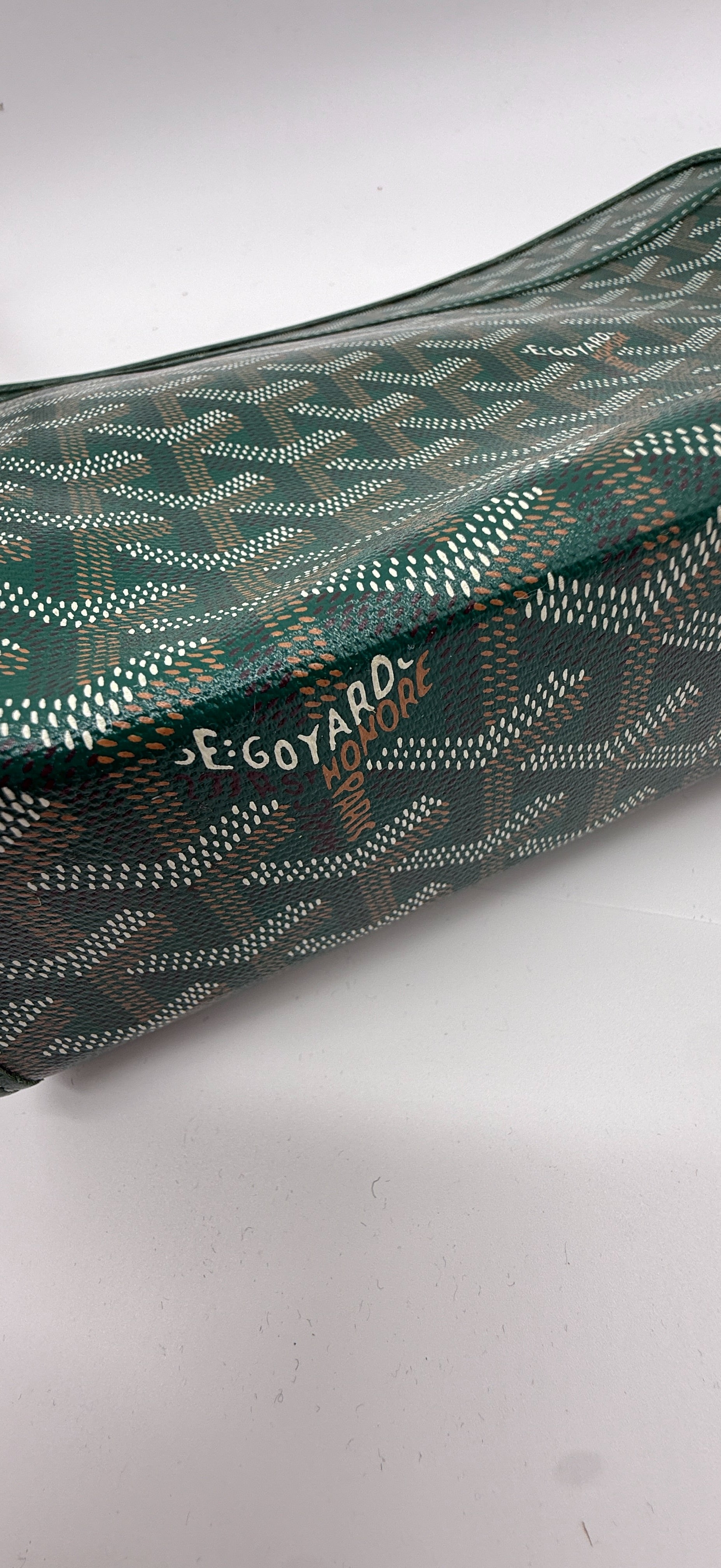 Goyard Senat MM Zip Pouch | Green Goyardine Canvas | Luxury Portfolio Clutch