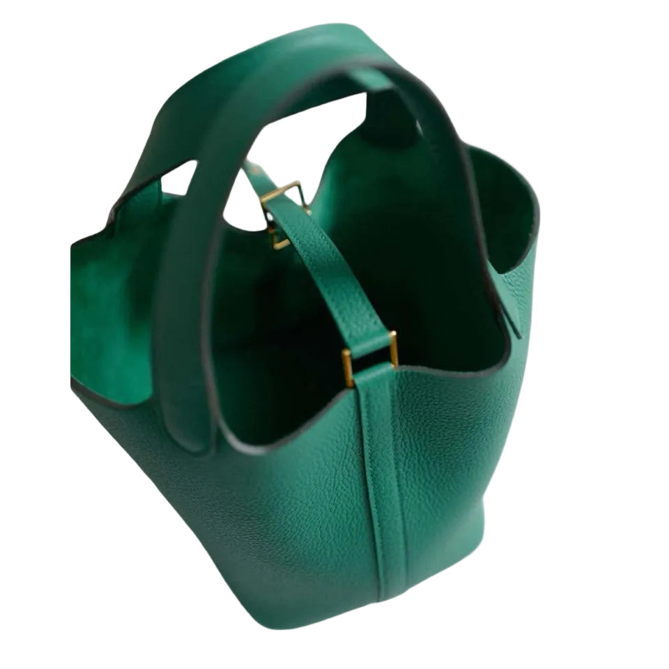 Hermès Picotin Lock 18 PM *rare* Vert Clemence Leather