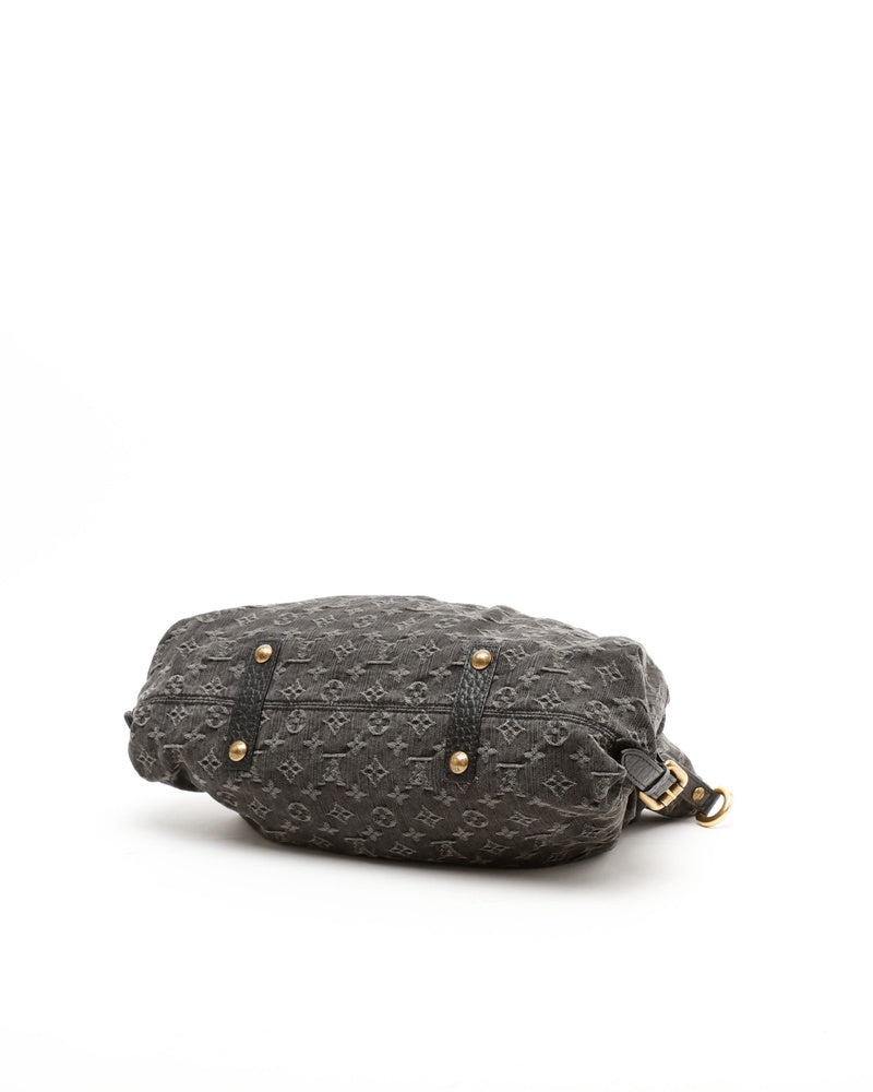 LOUIS VUITTON LV MONOGRAM DENIM NEO CABBY BAG MM BLACK