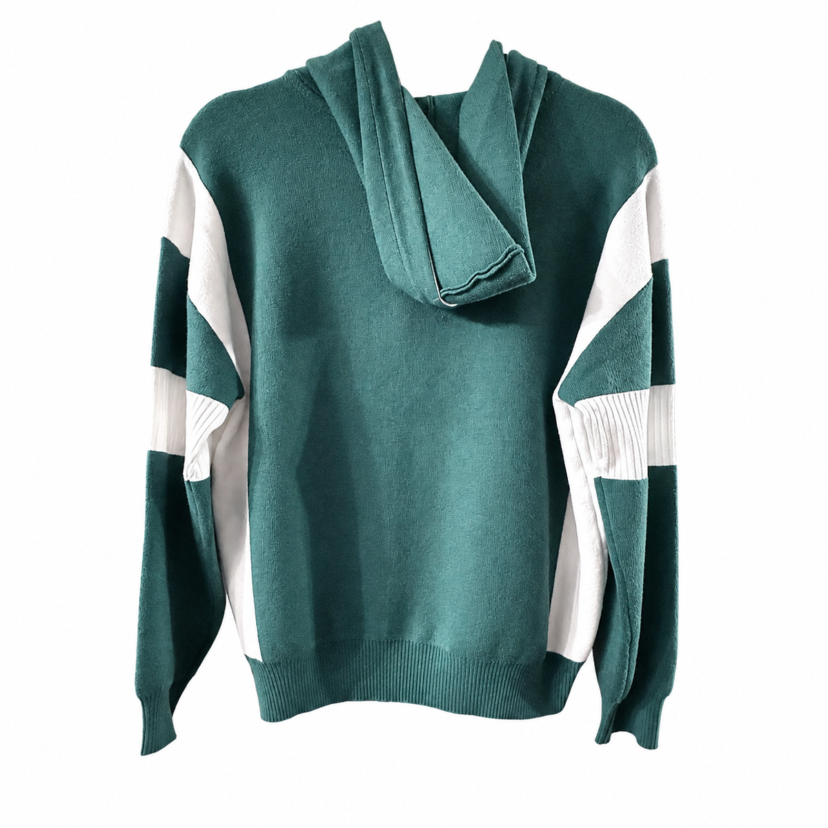 Daily Practice Anthropologie Nantucket Fishing Club Knit Hoodie Green Cream