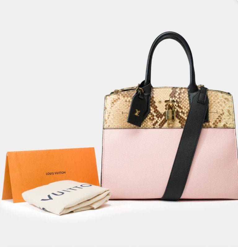 LOUIS VUITTON City Steamer MM Python & Taurillon Leather