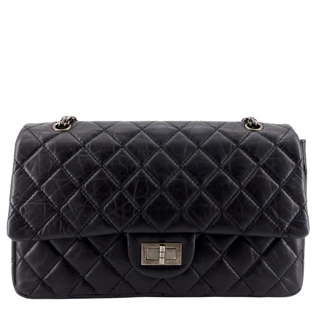 CHANEL 2.55 REISSUE LARGE DOUBLE FLAP BORDEAUX RED INTERIOR