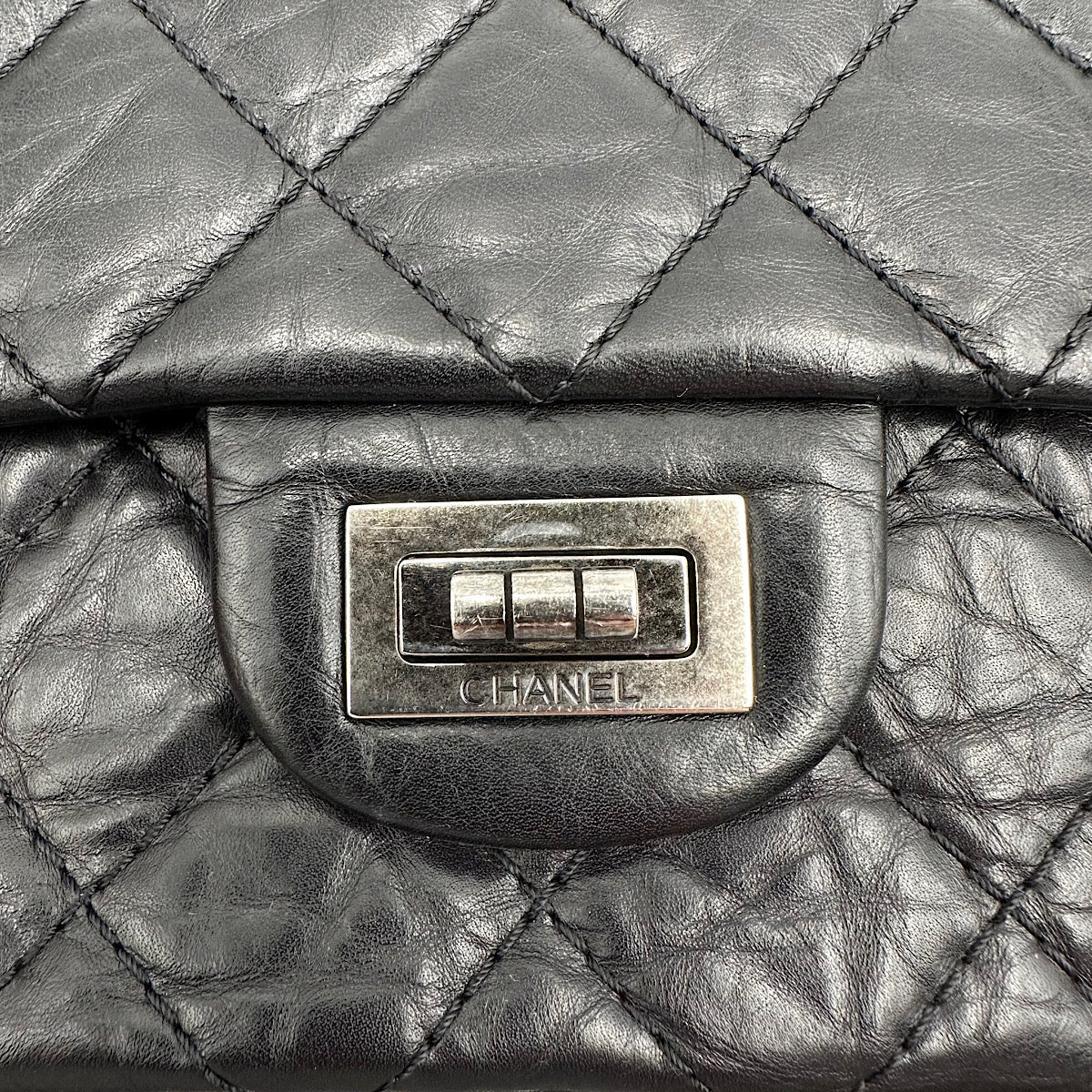 CHANEL 2.55 REISSUE LARGE DOUBLE FLAP BORDEAUX RED INTERIOR