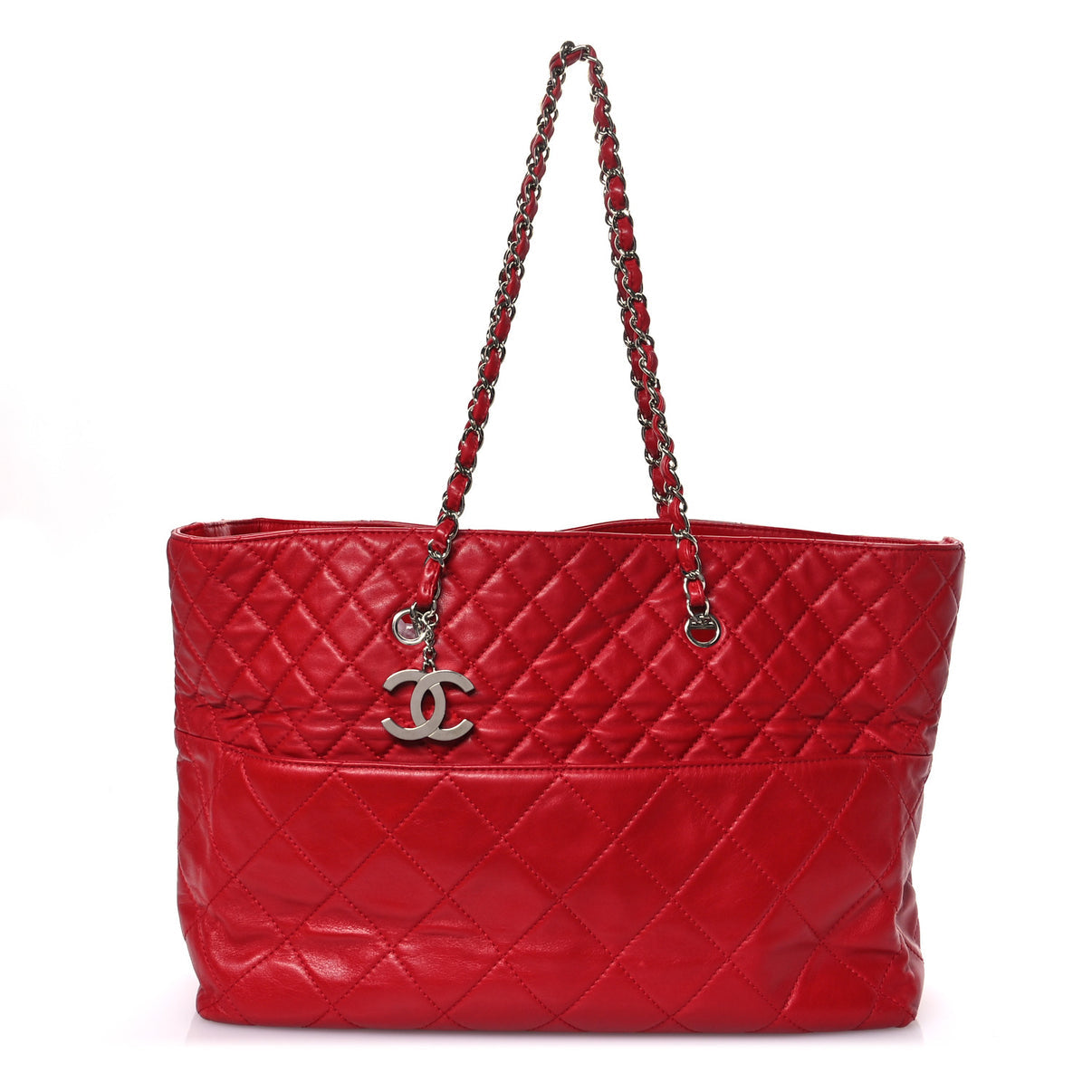 CHANEL "In The Business" GST tote featuring diamond-quilted calfskin leather