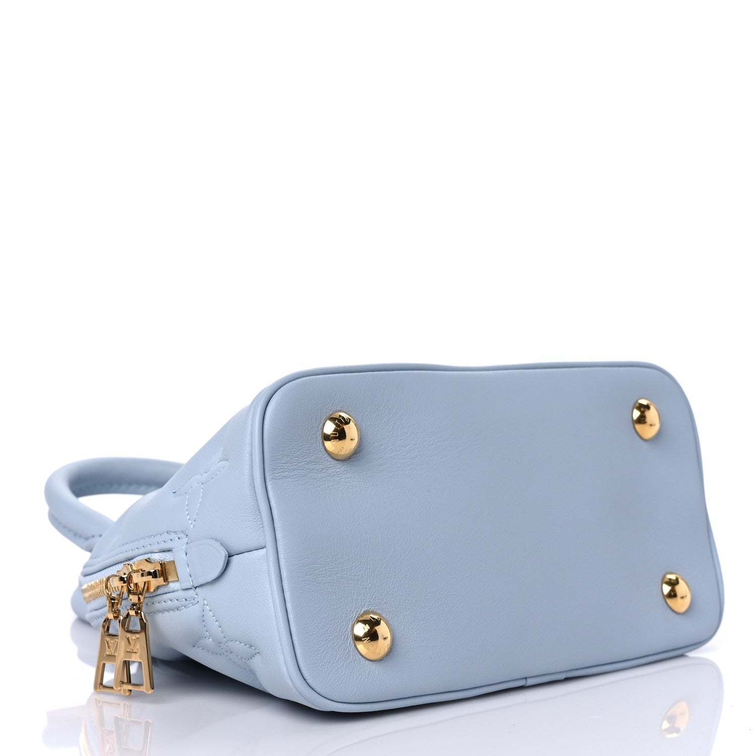 LOUIS VUITTON Alma BB in "Ice Blue" Calfskin Bubblegram leather LV