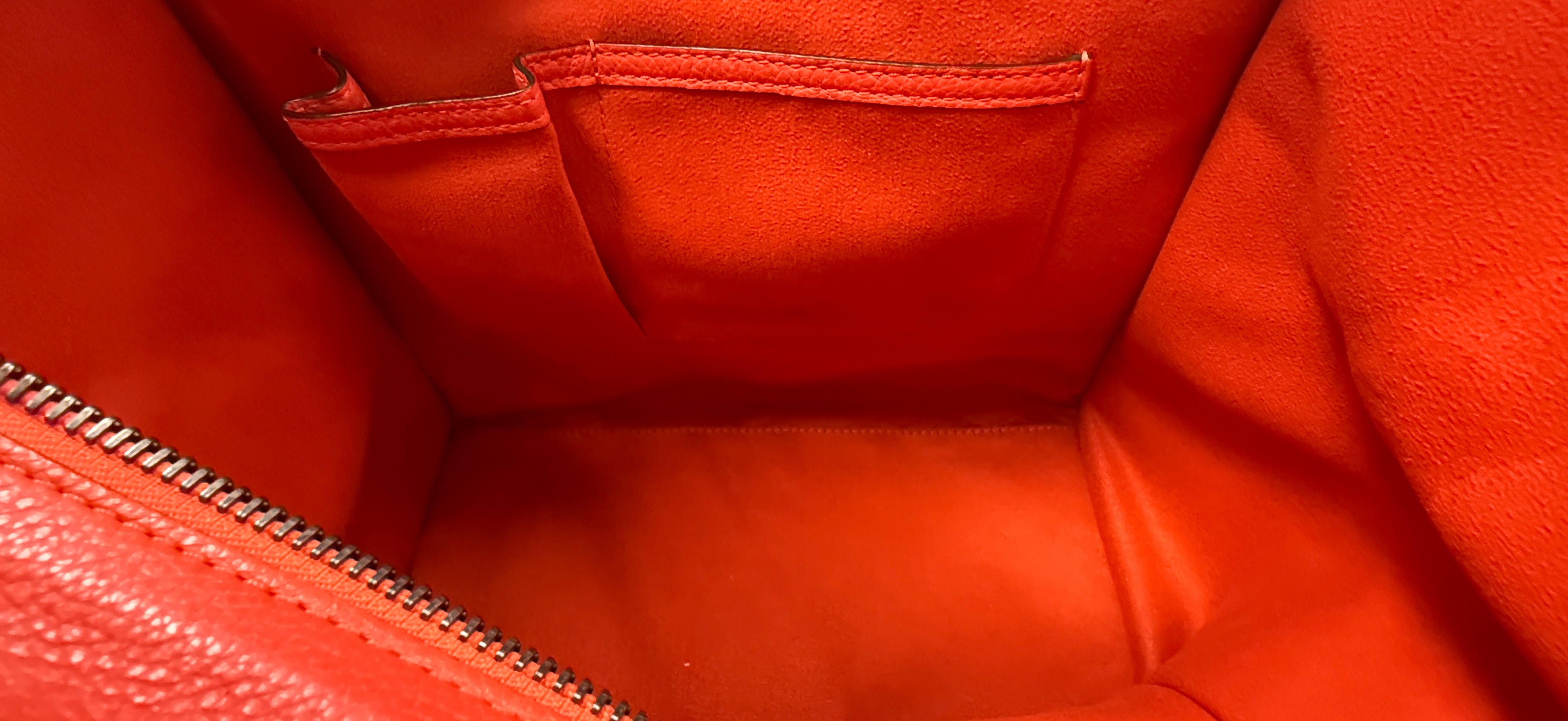 CELINE RED MICRO LUGGAGE BAG