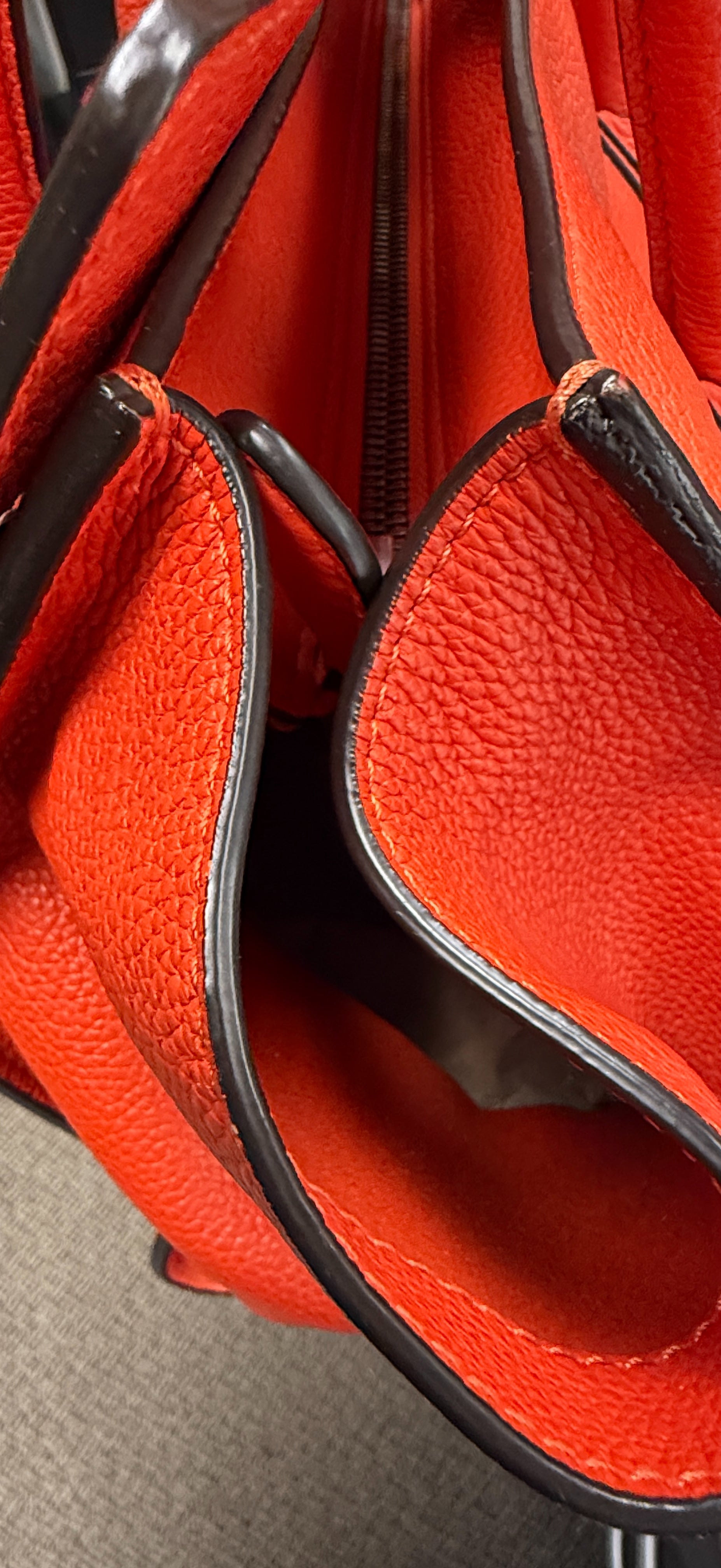 CELINE RED MICRO LUGGAGE BAG