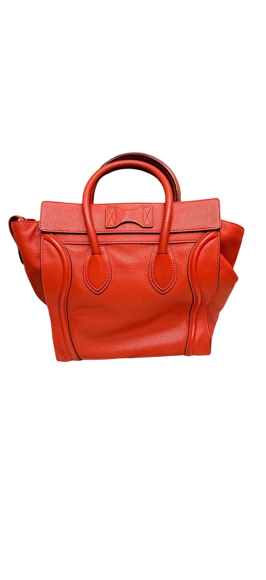 CELINE RED MICRO LUGGAGE BAG