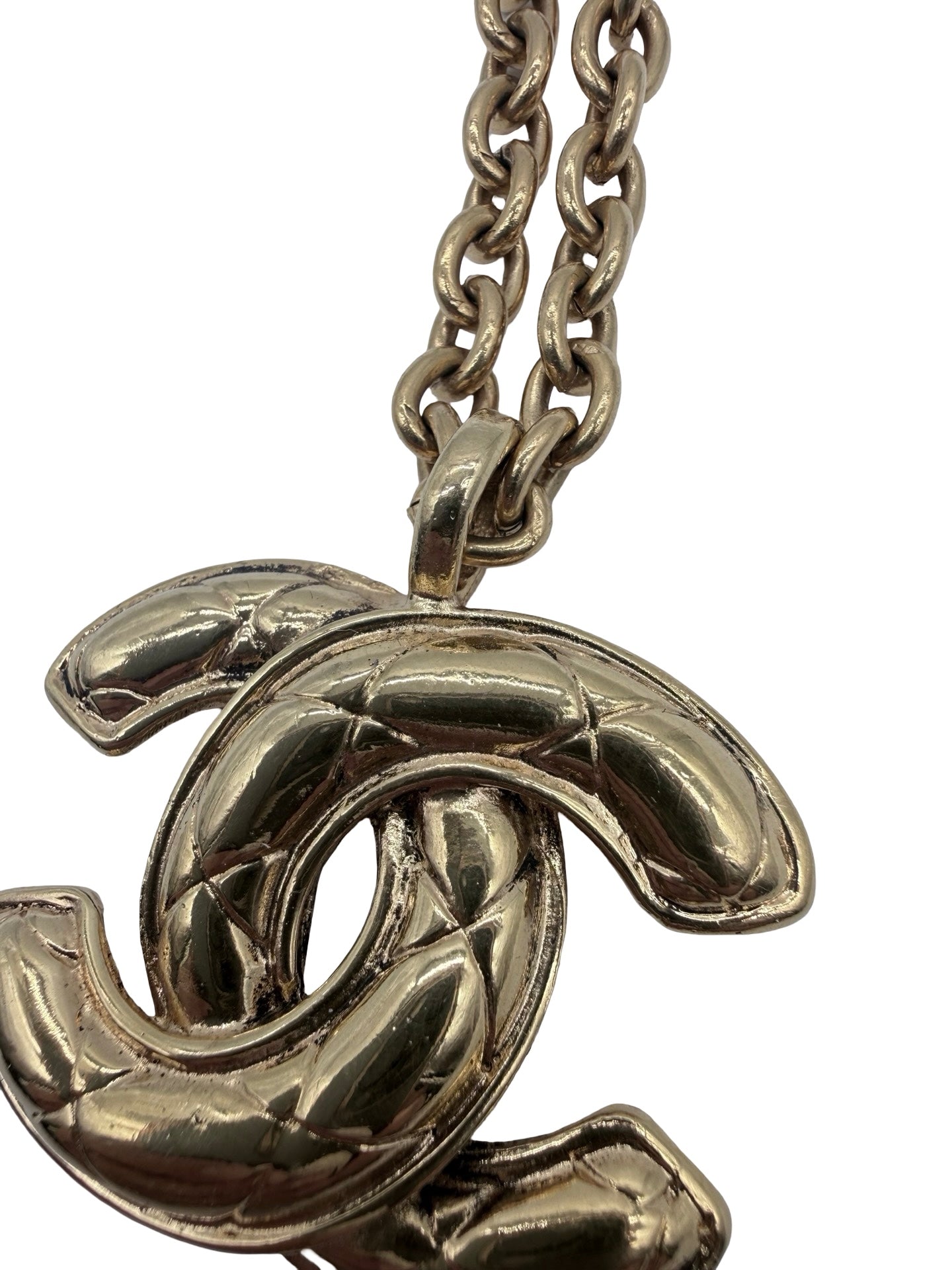 Chanel Quilted CC Pendant Necklace