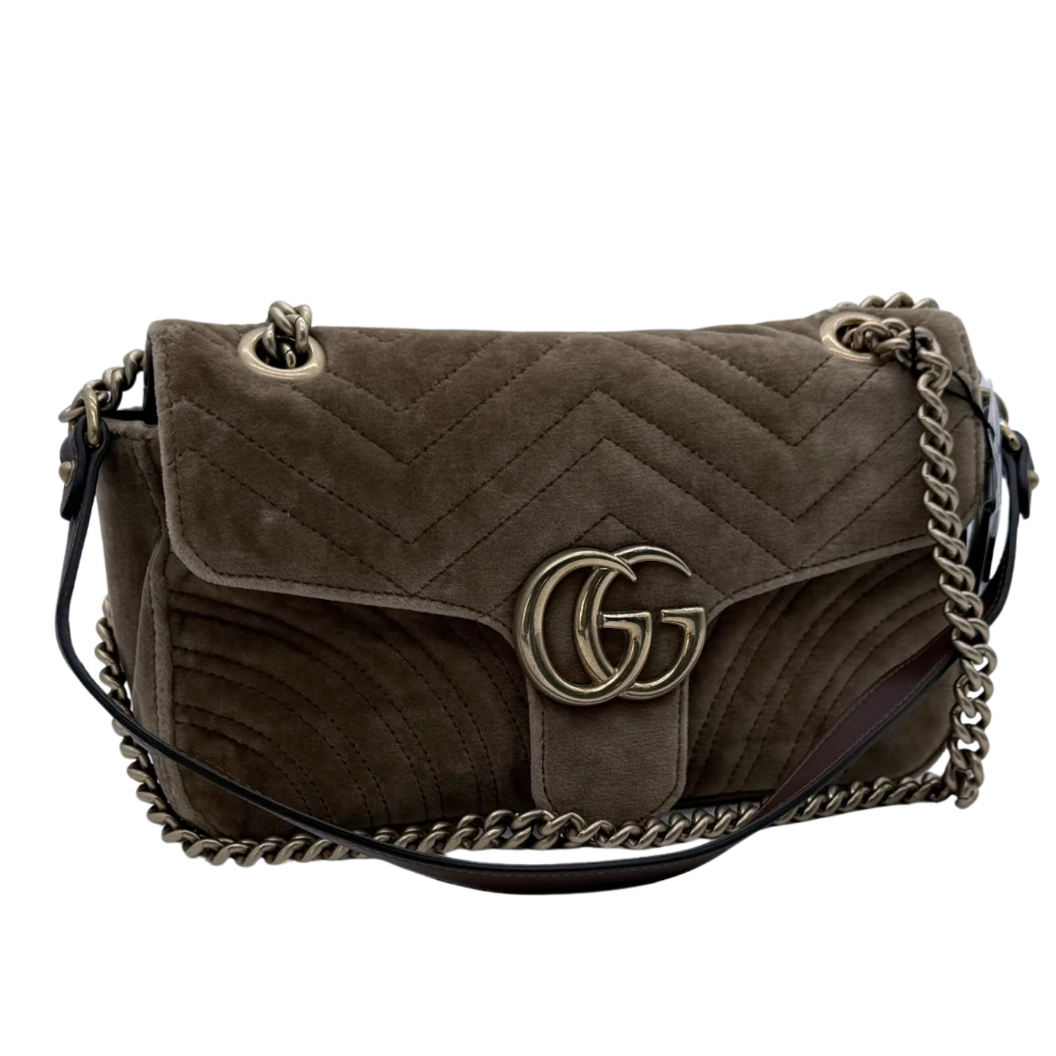 GUCCI GG Marmont Velvet Small/Medium Shoulder Bag