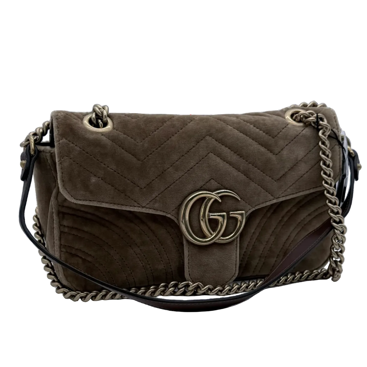 GUCCI GG Marmont Velvet Small/Medium Shoulder Bag