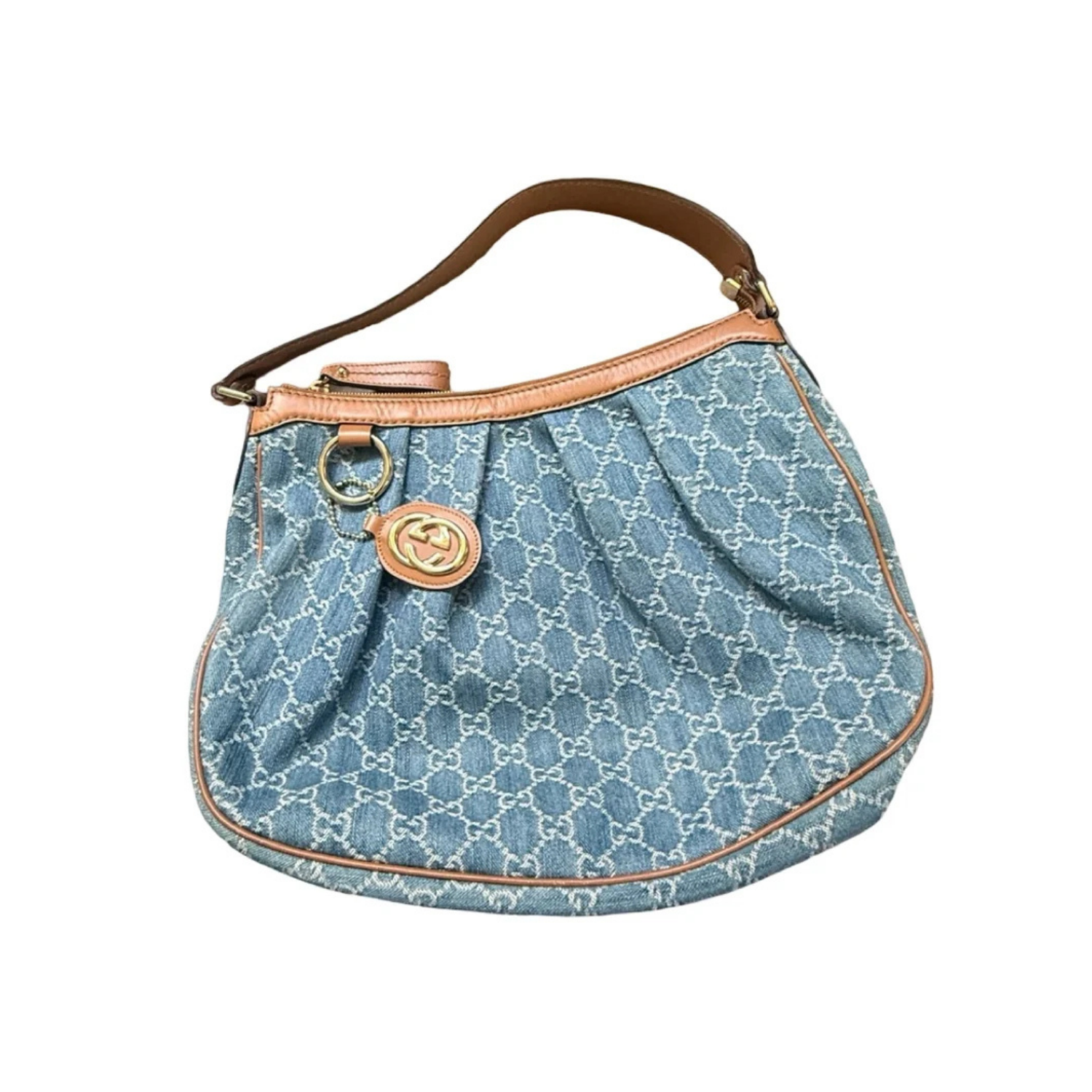 Gucci Sukey Large Hobo Bag – GG Denim Canvas with Leather Trim