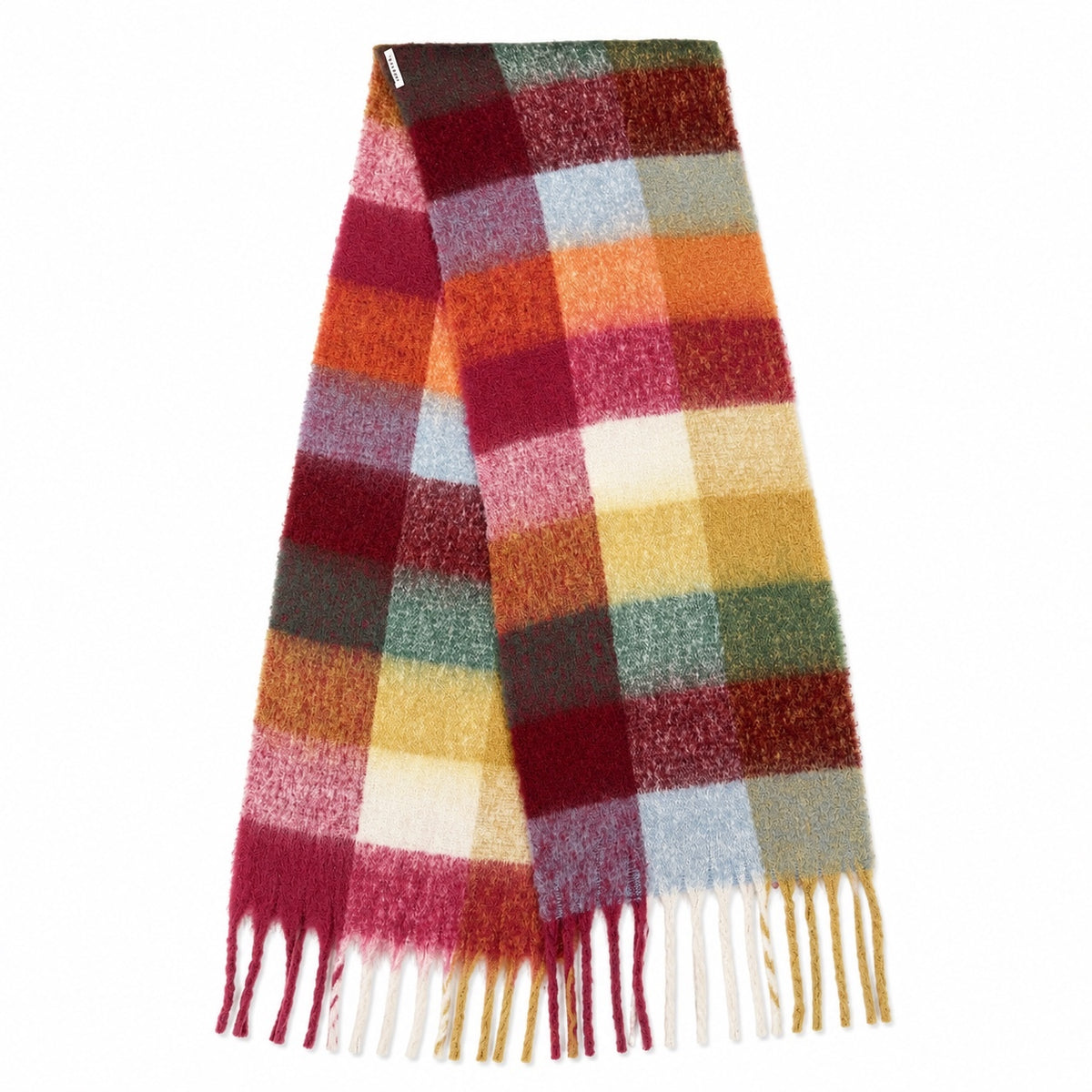 Acne Studio Multicolor Mohair Checked Scarf