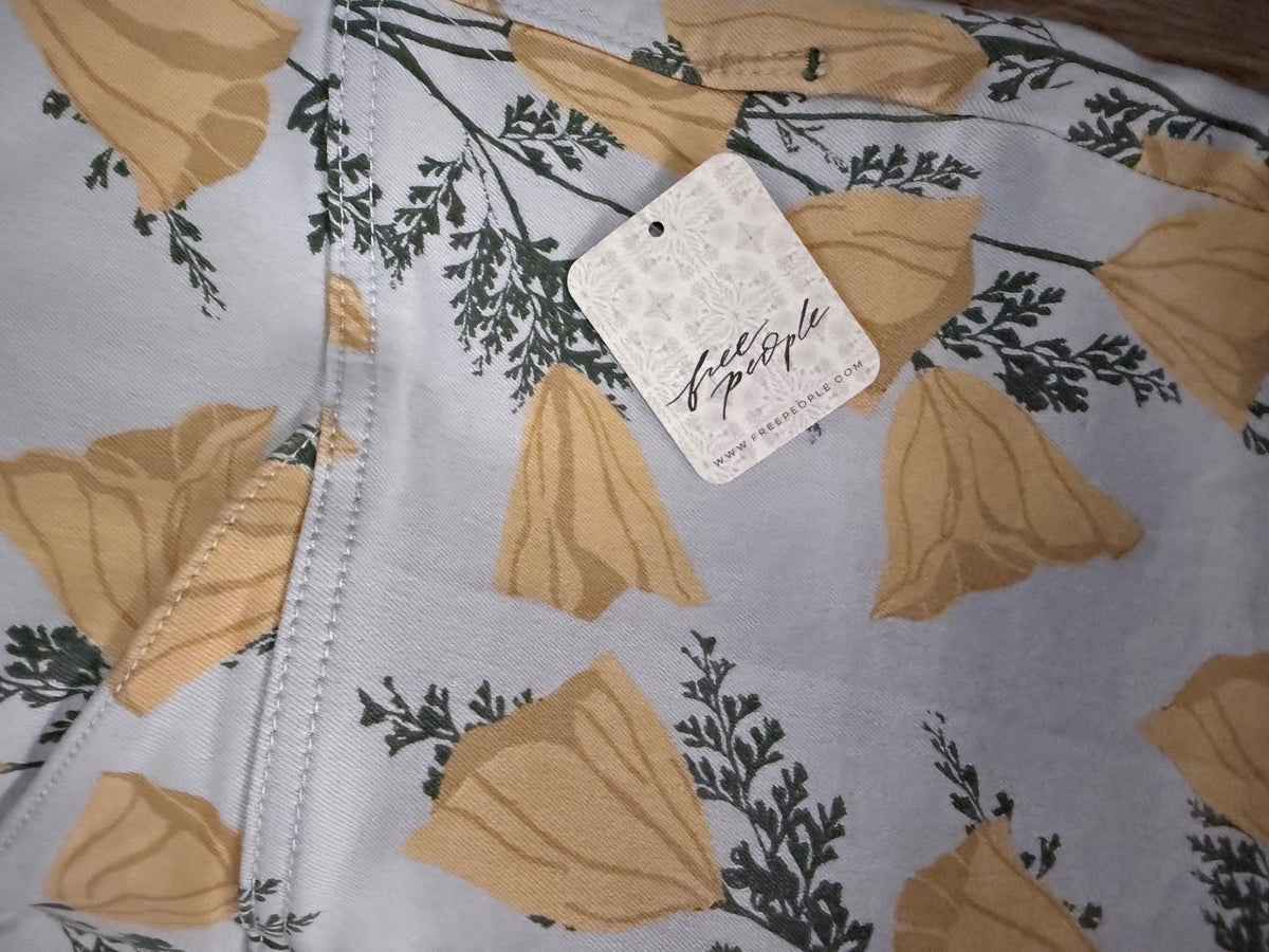 We The Free Lemon print flared pants