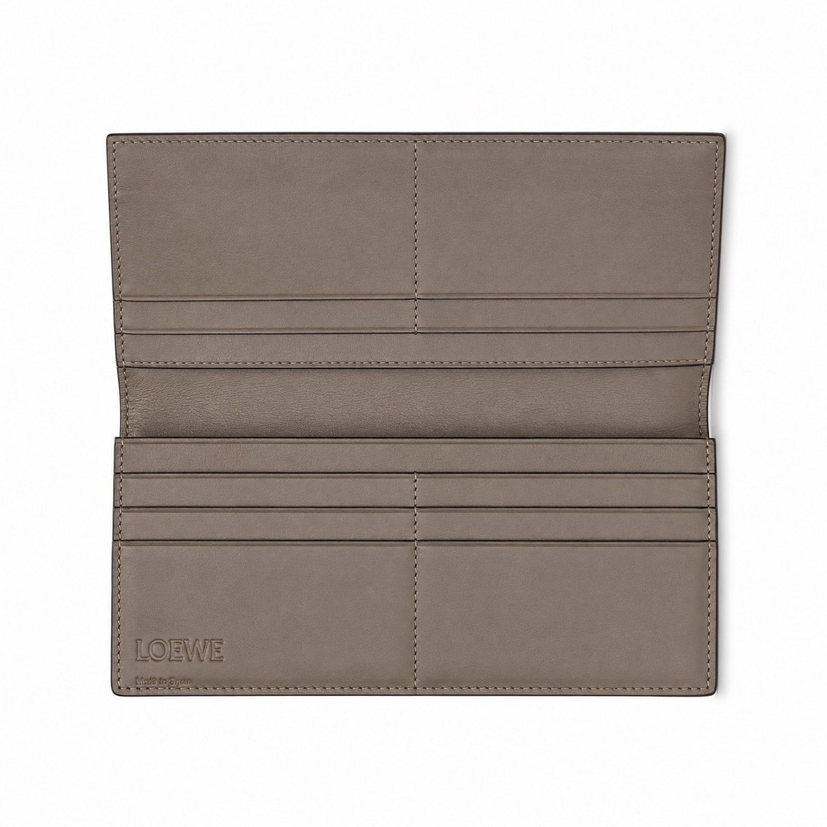 Loewe taupe leather long wallet