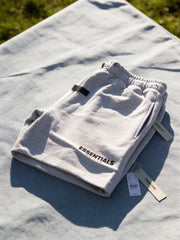 Fear of God ESSENTIALS Core Logo Sweat Shorts – Smoke Grey | Unisex
