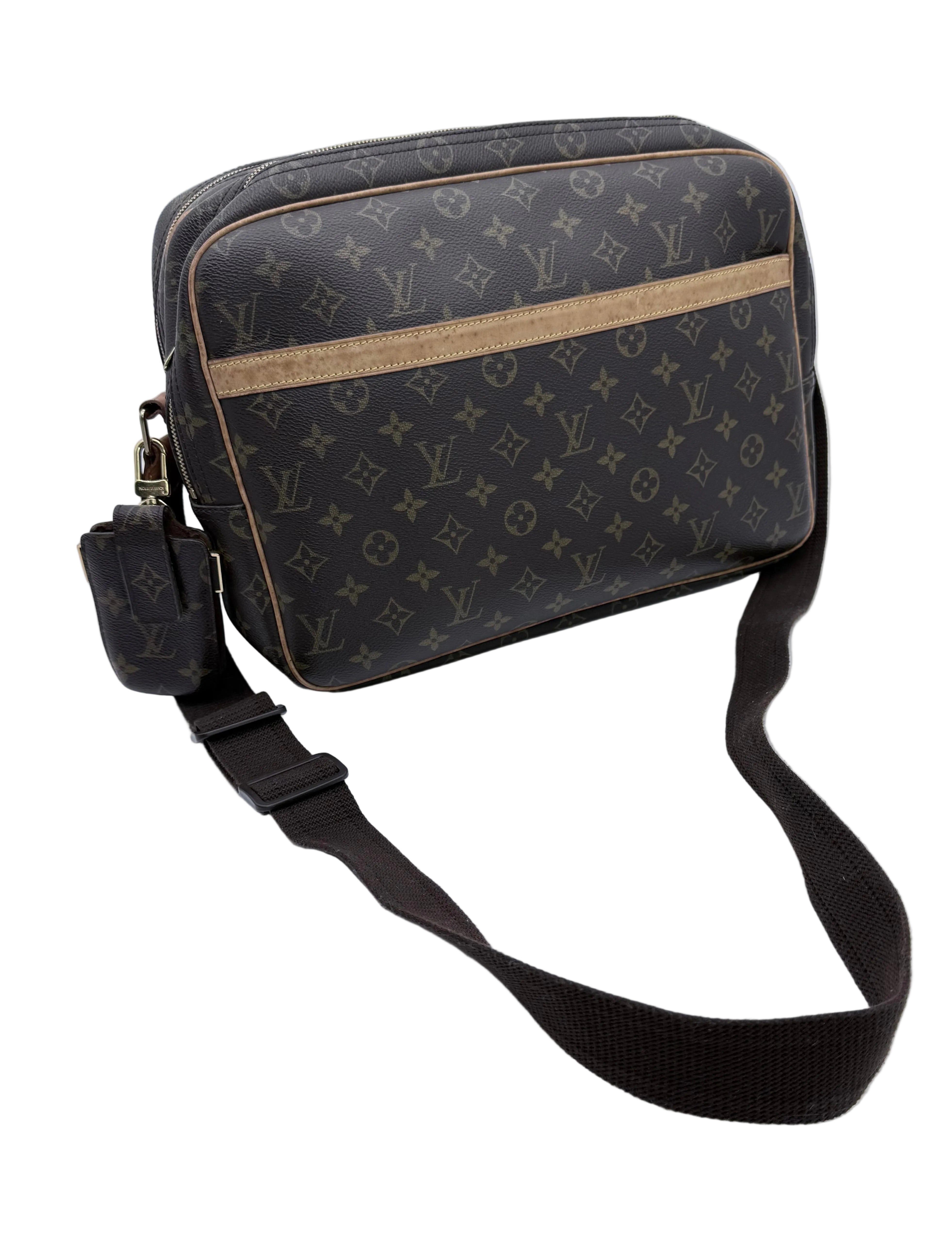 Louis Vuitton Monogram Reporter GM Messenger Bag – Classic Crossbody Travel Bag