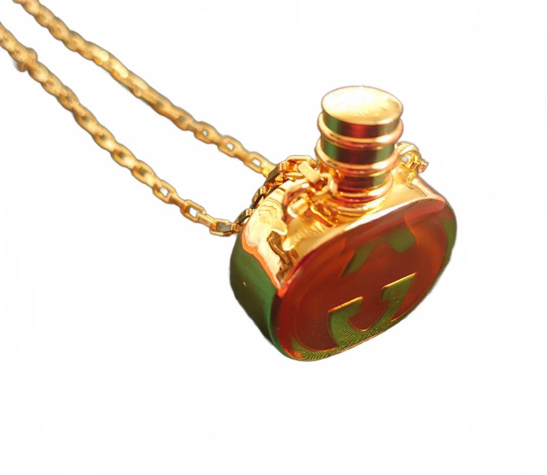 GUCCI Vintage Pendant Necklace GG  Perfume Bottle
