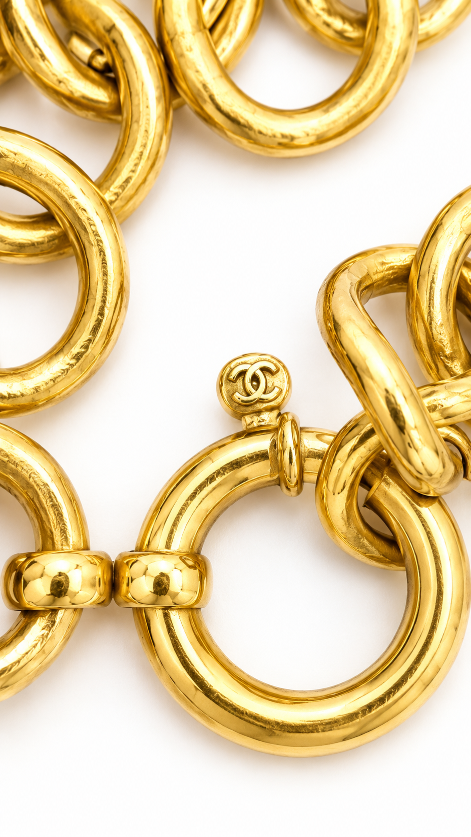 CHANEL VINTAGE CC MEDALLION CHARM BRACELET