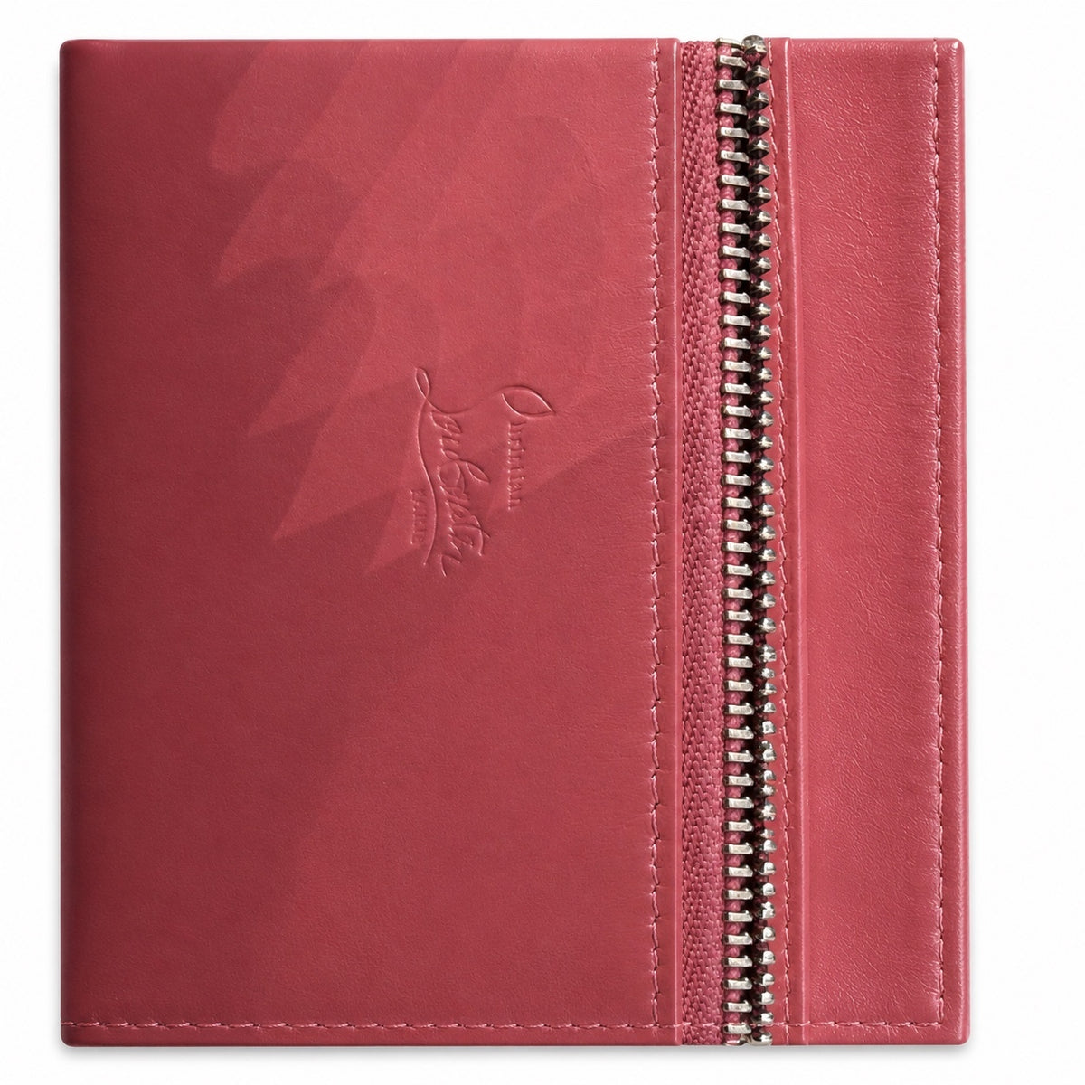 Christian Louboutin silver studded zip around wallet