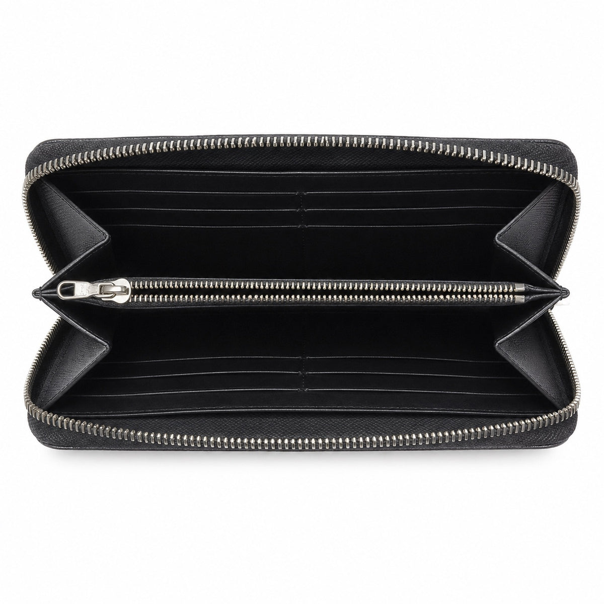 Saint Laurent black zip around wallet