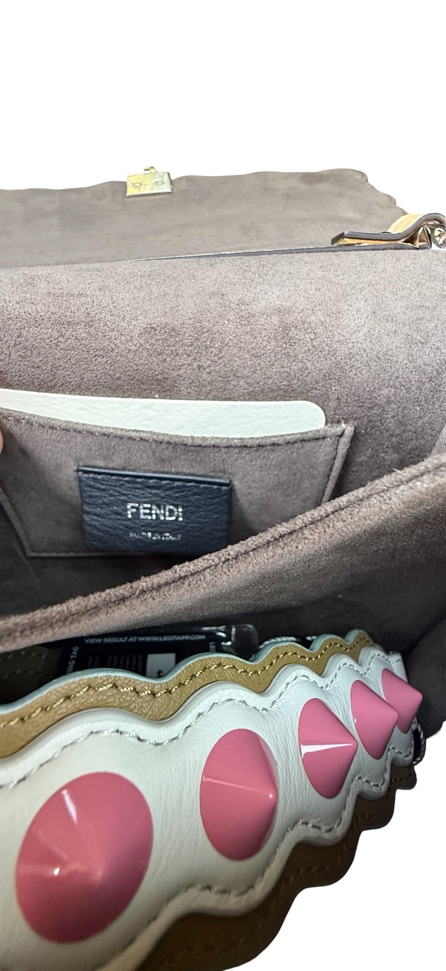 Fendi Kan I floral shoulder bag with scalloped edges