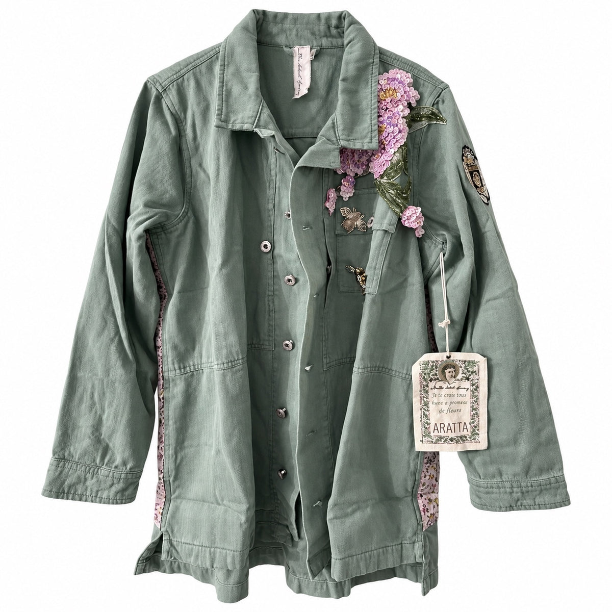 Aratta Grant sage embellished jacket