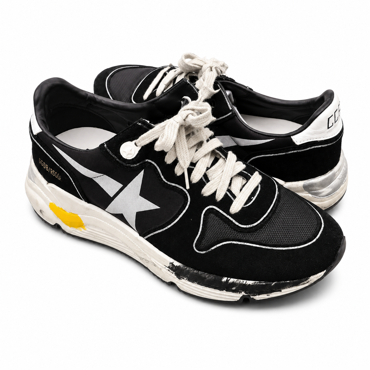 NEW GONDEN GOOSE RUNNING SOLE 'BLACK SILVER' sneakers