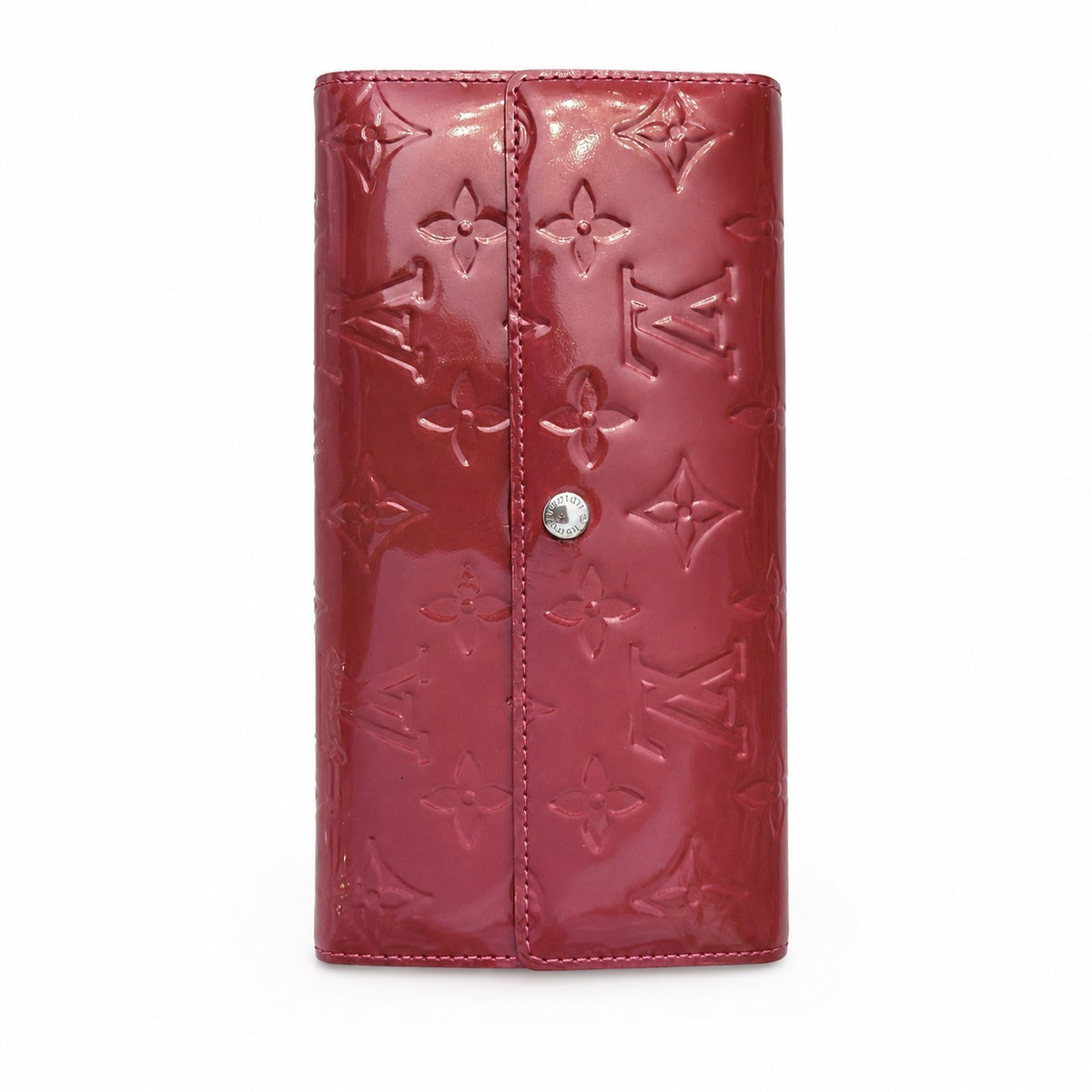 Louis Vuitton red monogram vernis long wallet
