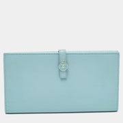 CHANEL Blue Leather CC Flap French Continental Wallet