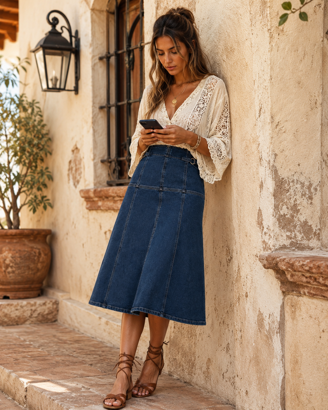 Maeve Denim Maxi Skirt