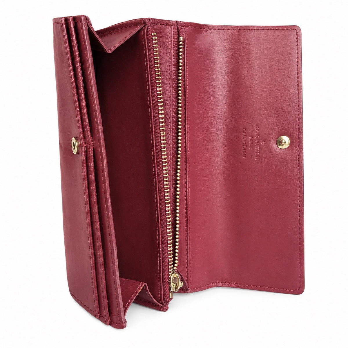 Louis Vuitton red monogram vernis long wallet