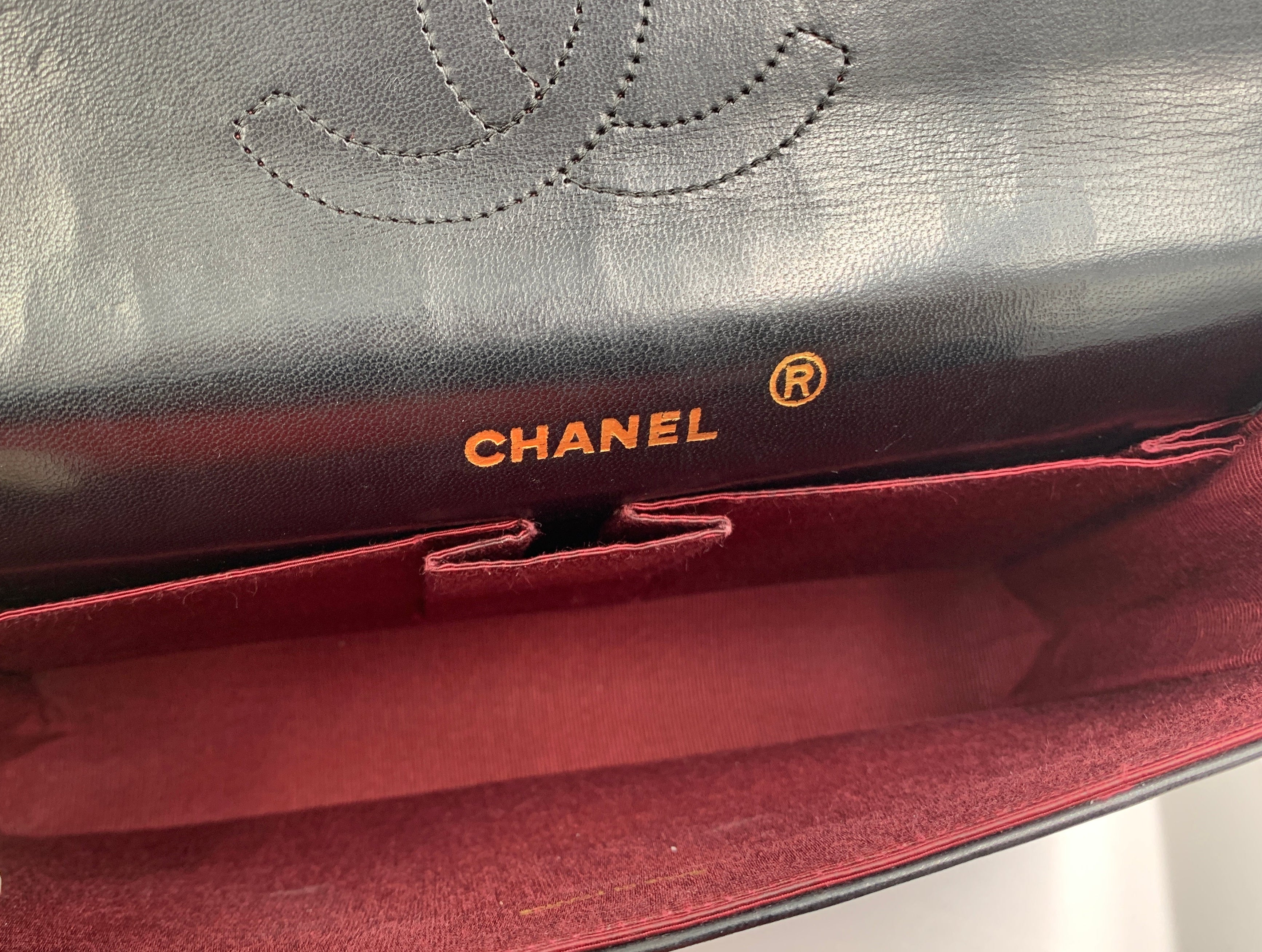 CHANEL MATELASSE TURN LOCK DOUBLE FLAP BLK ON BLCK GOLD HARDWARE