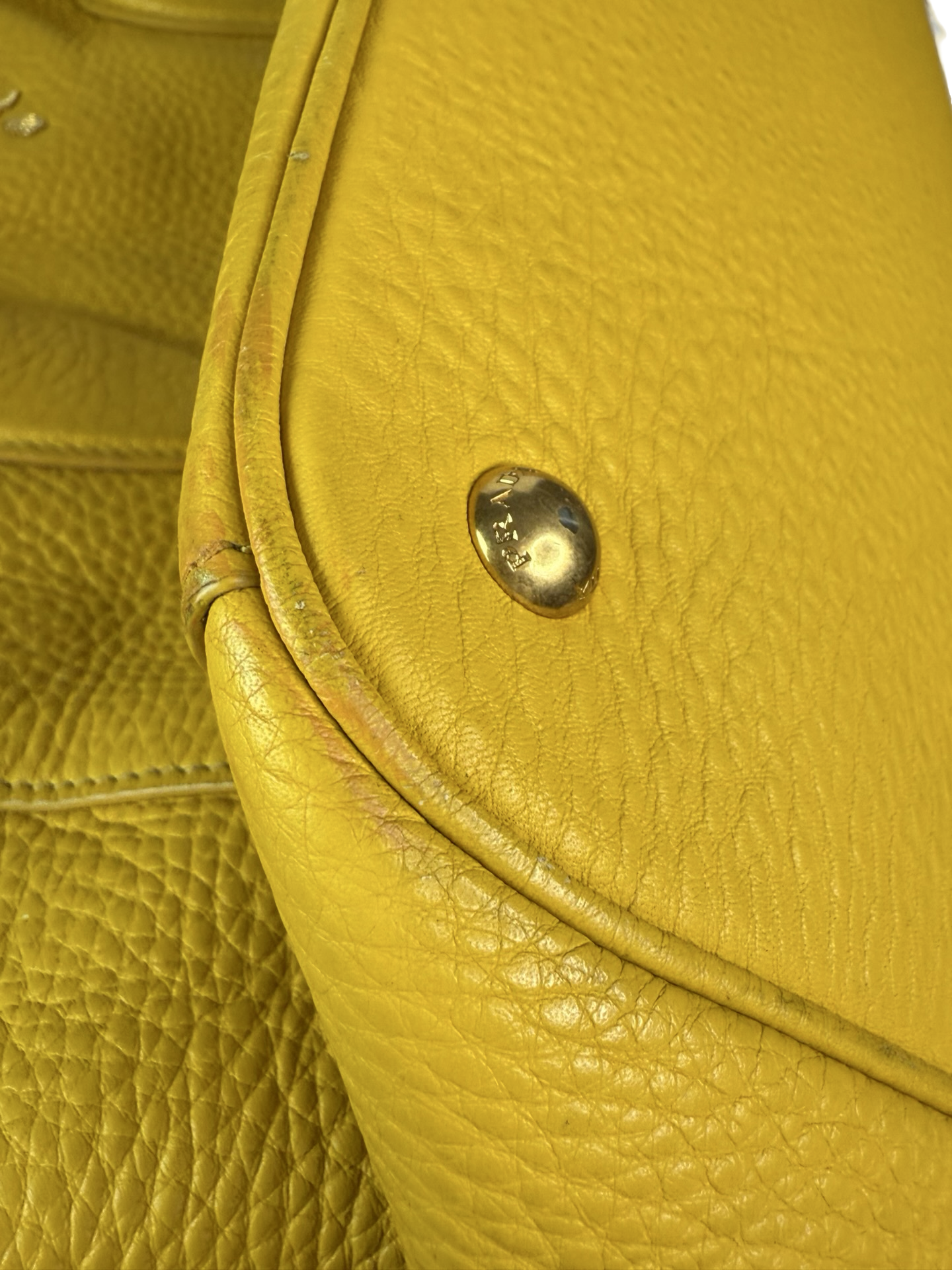 PRADA Vitello Danio Tote Mimosa